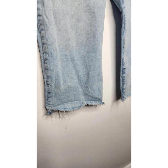 Banana Republic Jeans Womens 35/20 Cropped Bootcut Button Fly Distressed Raw Hem - Picture 3 of 6